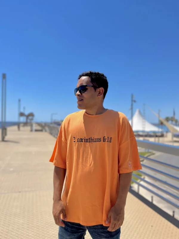 Camiseta Child Of God Oversized Naranja - Imagen 2