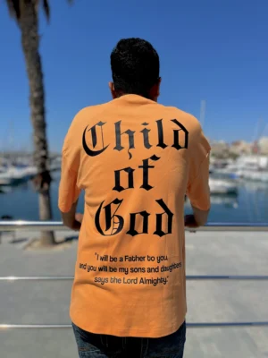 Camiseta Child Of God Oversized Naranja