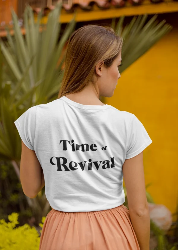 Camiseta Pentecostés Time Of Revival Blanca - Imagen 6