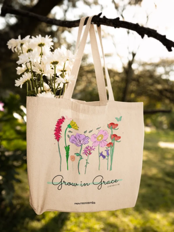 Tote Grow In Grace Flower